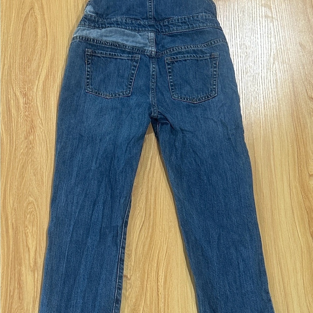 Distressed Blue Denim Overalls - Picture 5 of 6